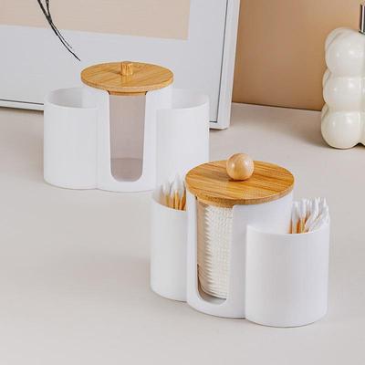 Diese 3-in-1-Aufbewahrungsbox für Wattepads kann Wattepads, Make-up-Entferner-Pads, Zahnstocher, Zahnseide-Stäbchen, Puderschwämme usw. aufbewahren.