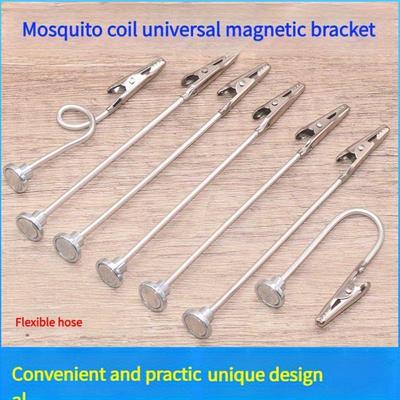 Universal Magnetic Camping Mosquito Coil Rack - Incense Clip, Indoor and Outdoor,Portable Mosquito Repellent Seat, Suitable for Camping, Picnic