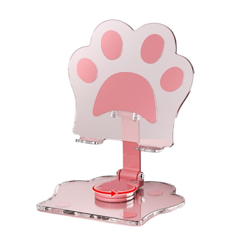 Strong Clear Phone Holder with Not  Slip  Pad Acrylic Desktop Mobile Phone Stand for Tablets Up To 12.9 Inches