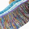 10M Long 15cm Wide Sequin Tassel Fringe Lace Edge for Stage Performance Wear Sewing Decoration