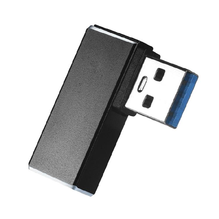 Right Angle USB 3.0 Adapter Male to Female Charging Converter for Easily Connection Card Reader and Other Electronics