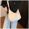 Pleated Crossbody Bag Handbag Drawstring Bag Casual Nylon Shoulder Bag  Outdoor