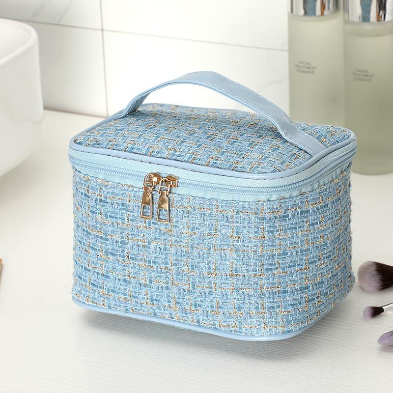 Bolsa de maquillaje de gran capacidad, nueva bolsa de almacenamiento de cosméticos de gran capacidad, bolsa de maquillaje portátil, bolsa de maquillaje de viaje de alta gama, bolsa de almacenamiento de mano para mujeres