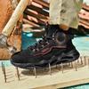 Men Women Steel Toe Safety Shoes Rotating Push Button Puncture Proof Work Sneakers Breathable Anti-smash Anti-stab Construction Security Shoes