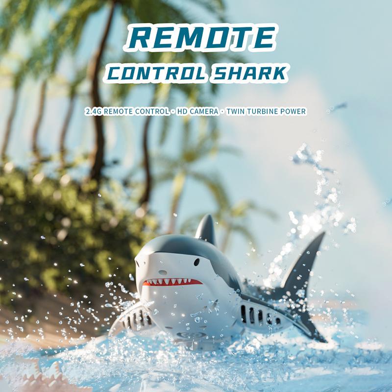 2.4G Remote Control Shark Toy With 4K Hd Camera Smart Rc Shark Whale Spray Water Toy Remote Controlled Boat Ship Submarine Robot