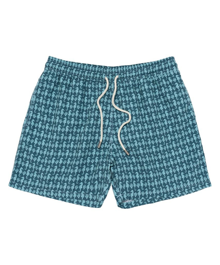 Billalei Seahorse Archive Men'S Swim Shorts - Dark Turquoise