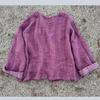 Vintage Patchwork Pockets Women Pullover Shirt Loose Long Sleeve O Neck Autumn Female Top