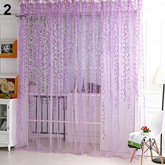 

Домашний декор, домашнее дерево, стеклянная пряжа, ива, занавеска, тюль, декор комнаты, занавеска, прозрачные панельные шторы 100cm x 270cm фиолетовый