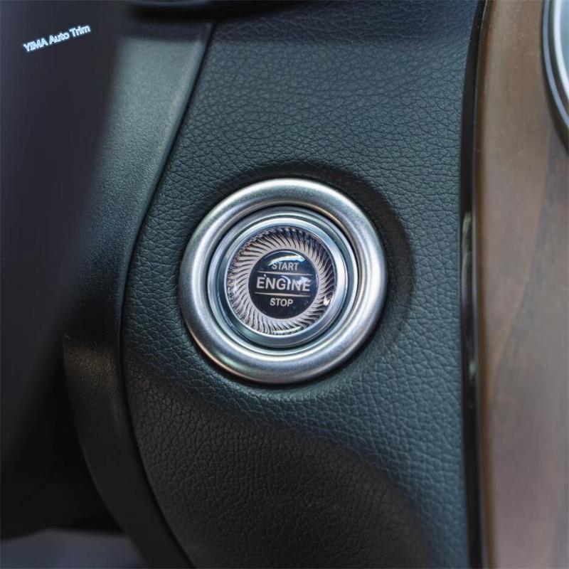 Car Start Stop Engine Button Ring Cover Trim Accessories Fit For Mercedes-Benz C CLASS W205 C200 C260 GLC X253 E Class W213 E300