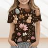 Roupas Casuais e da Moda de Páscoa para Crianças, Apresentando Coelhinhos, Ovos de Páscoa e Tops e Camisetas Estampados de Manga Curta.