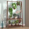 Oshuomai Carbonized Bamboo Multi-Tier Ladder Plant Stand