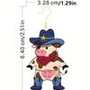 New Western Cowboy Hat Cow Earrings Flat Acrylic Creative Cartoon Animal Cute Calf Earrings