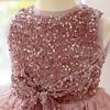 Girls' Sequin Rose Patchwork Party Princess Dress