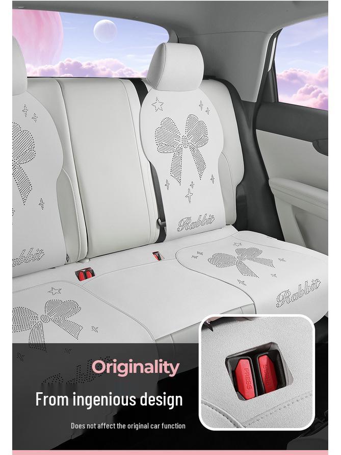 Geely Xingyuan All-Season Suede Ventilated Half-Wrap Seat Cushion Cover