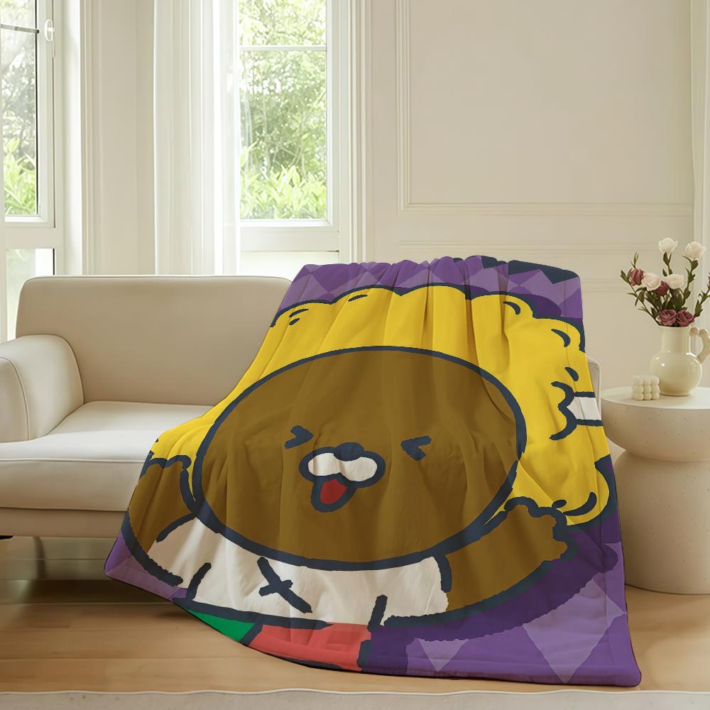 Cartoon cute K Ka K kaos F Friends Blanket For Sofa Office Bed Plane Travel Sleep Read Relax Camping Soft And Warm