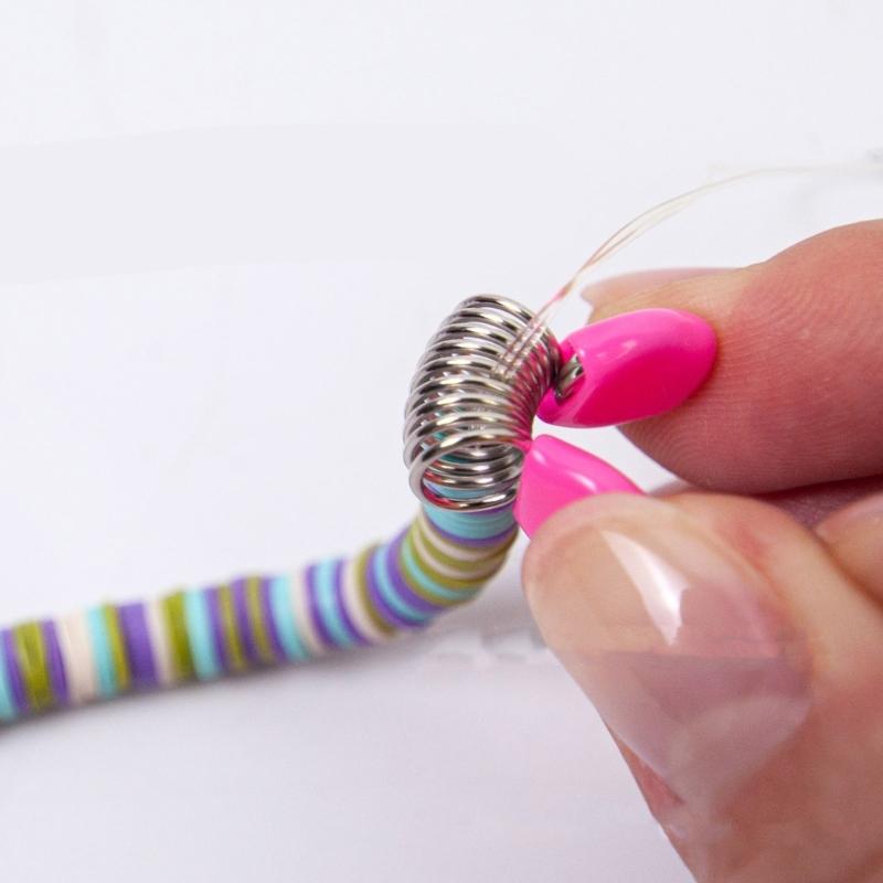 Pack of 6 Large Eye Curved Beading Needle and Beads Ends Accessory Designed for Bead Spinners and Jewelry Creation