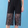Leggings Hanfu Corti 7/10 da Donna in Pizzo e Pile - Strato Interno Caldo Stagionale Anti-esposizione