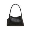 Woven Texture Shoulder Bag with Braided Handle and Soft Structure Elegant Style for Daily Wear