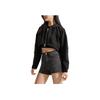 Calvin Klein Jacquard Tape Hooded Zip-Up Sweatshirt Women Sweatshirts Space-Black J222938-BEH