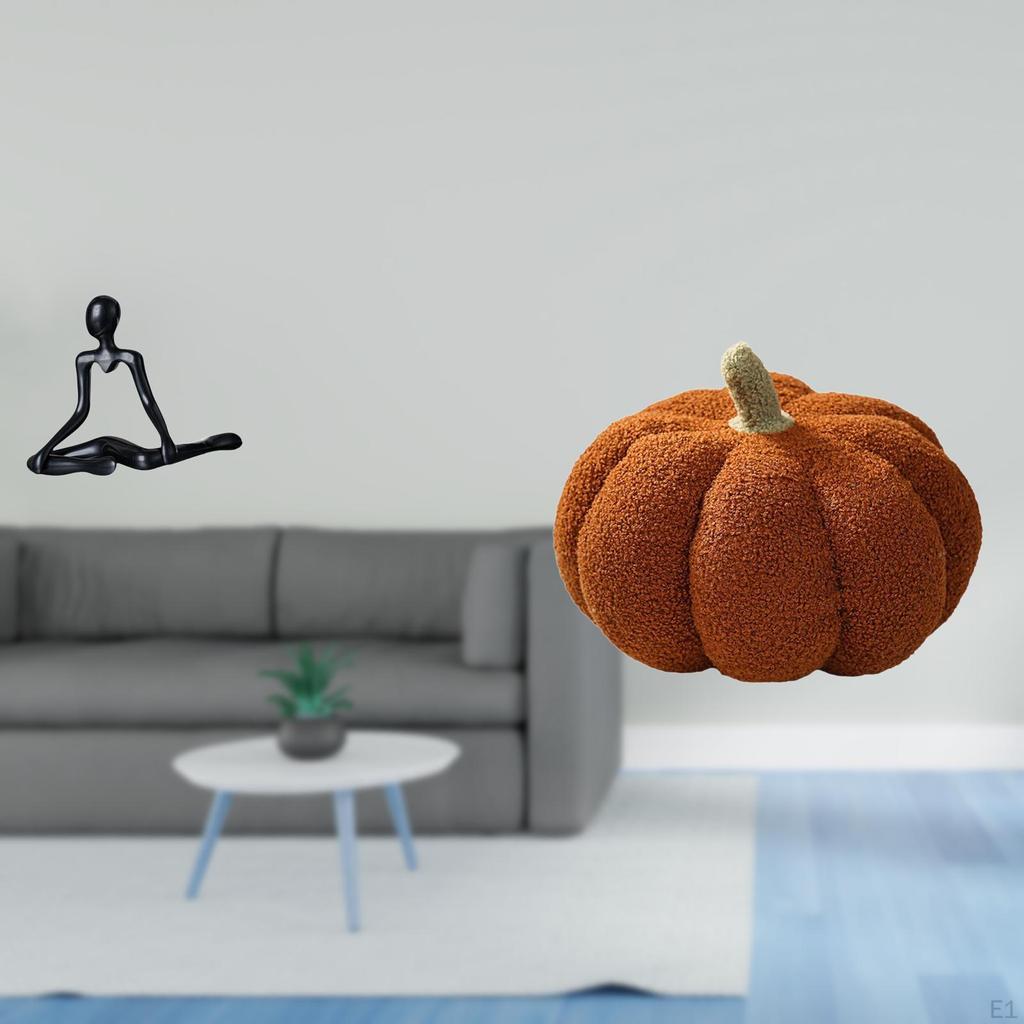 Creative Abstract Pumpkin Thinker Sculpture Decorative Figurine Unique Sofa Cushion Ornament for