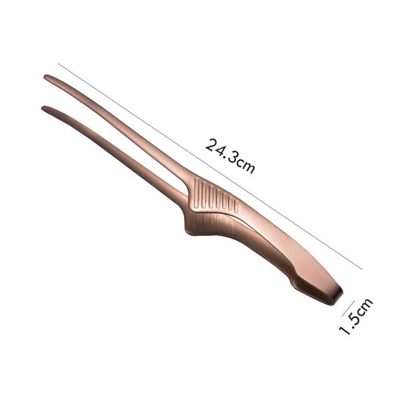 Korean Style Stainless Steel BBQ & Cooking Tongs - Anti-Scald Pointed Design for Food, Steak, Buffet.