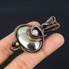 Pyrite Agate & Moonstone 999 Copper Wire Wrapped Pendant, Handmade Gemstone Pendant Jewelry, Gifts For Wife Brand New Pendant