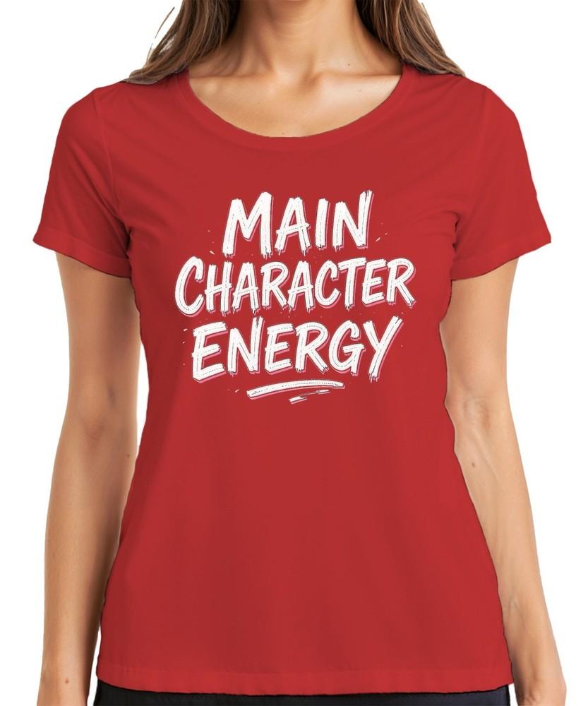 Main Character Energy Funny Gift Influencer Retro Pink Unisexs Tshirt