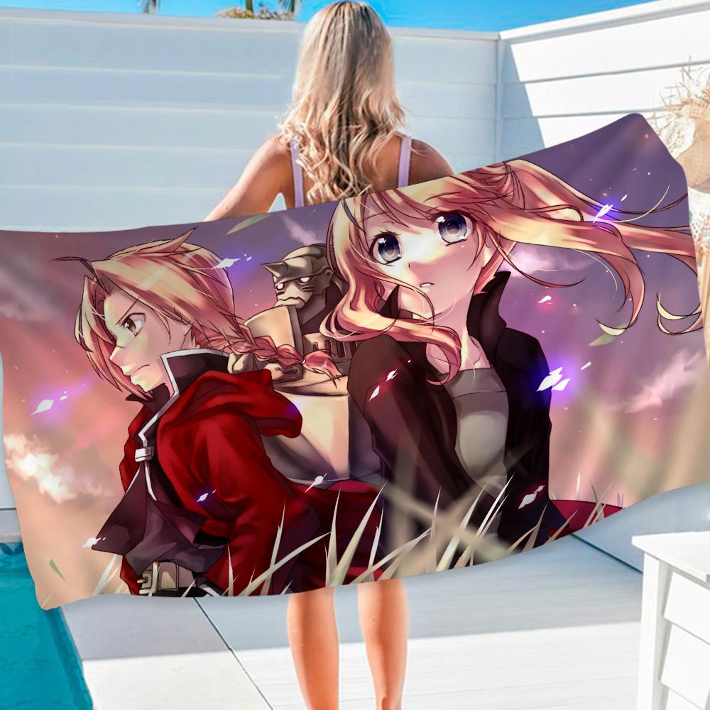 Fullmetal Alchemist Microfiber Beach Towel Absorbent Quick dry Soft Yoga Swimming Resort Mountain Climbing Towel