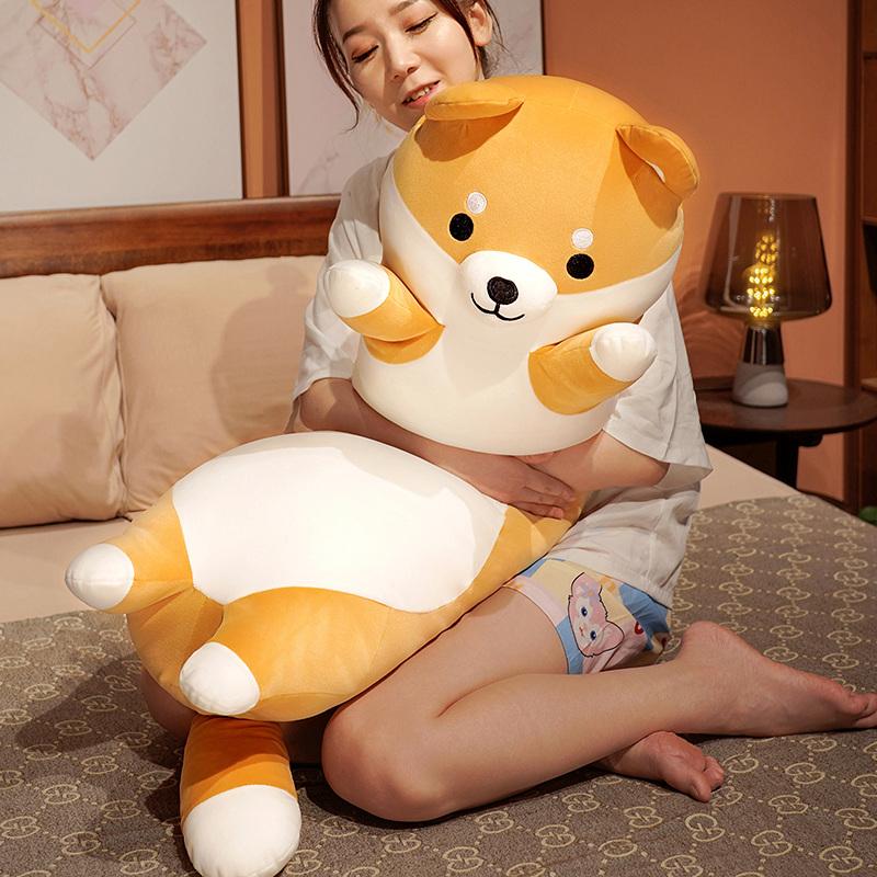 130cm Giant Long Shiba Inu Dog Plush Toy Throw Pillow Stuffed Soft Animal Corgi Chai Cushion Kawaii Birthday Valentine Present