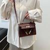 Fashionable Plaid Color Block Shoulder Crossbody Bag Women Bags2024 Street Style
