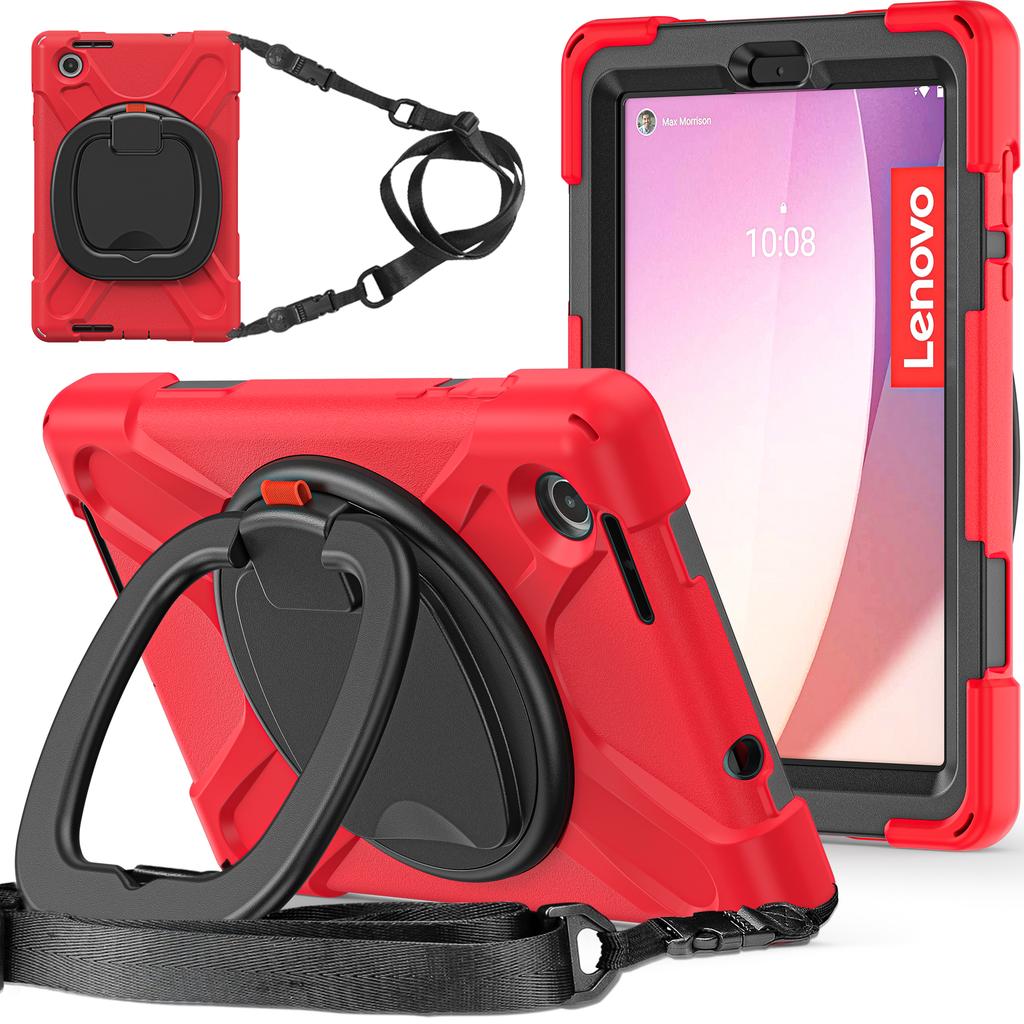 360 Rotatable Kids Case Universal For Lenovo Tab M8 4th Gen 2024 2023 TB300FU 300XU TB301FU 301XU Heavy Duty Stand Cover Funda