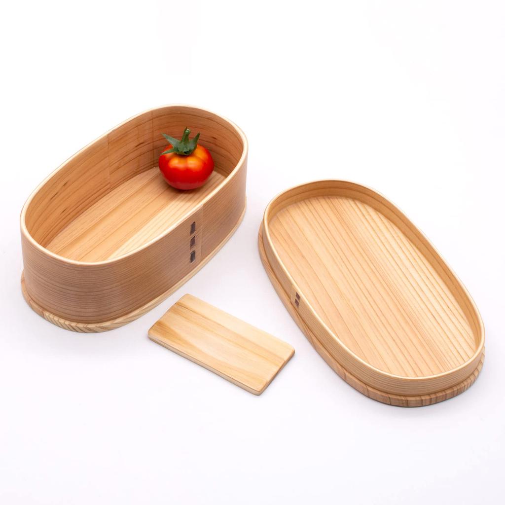Wakayama Wappa Bento Box a Bentwood Lunch Box Made of Cedar 18 X 10 Natural Product Number Store, Wood, Cm, Single-tier, Finish, A-7-273066