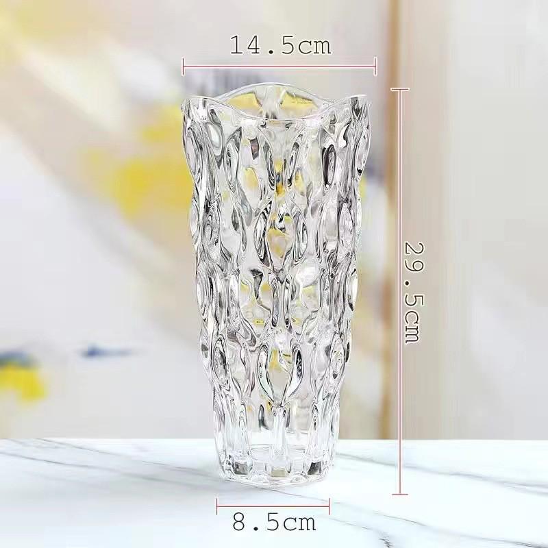 Bohemian Modern Clear Glass Vase for Home Decoration and Hydroponic Flower Arrangements in Living Room