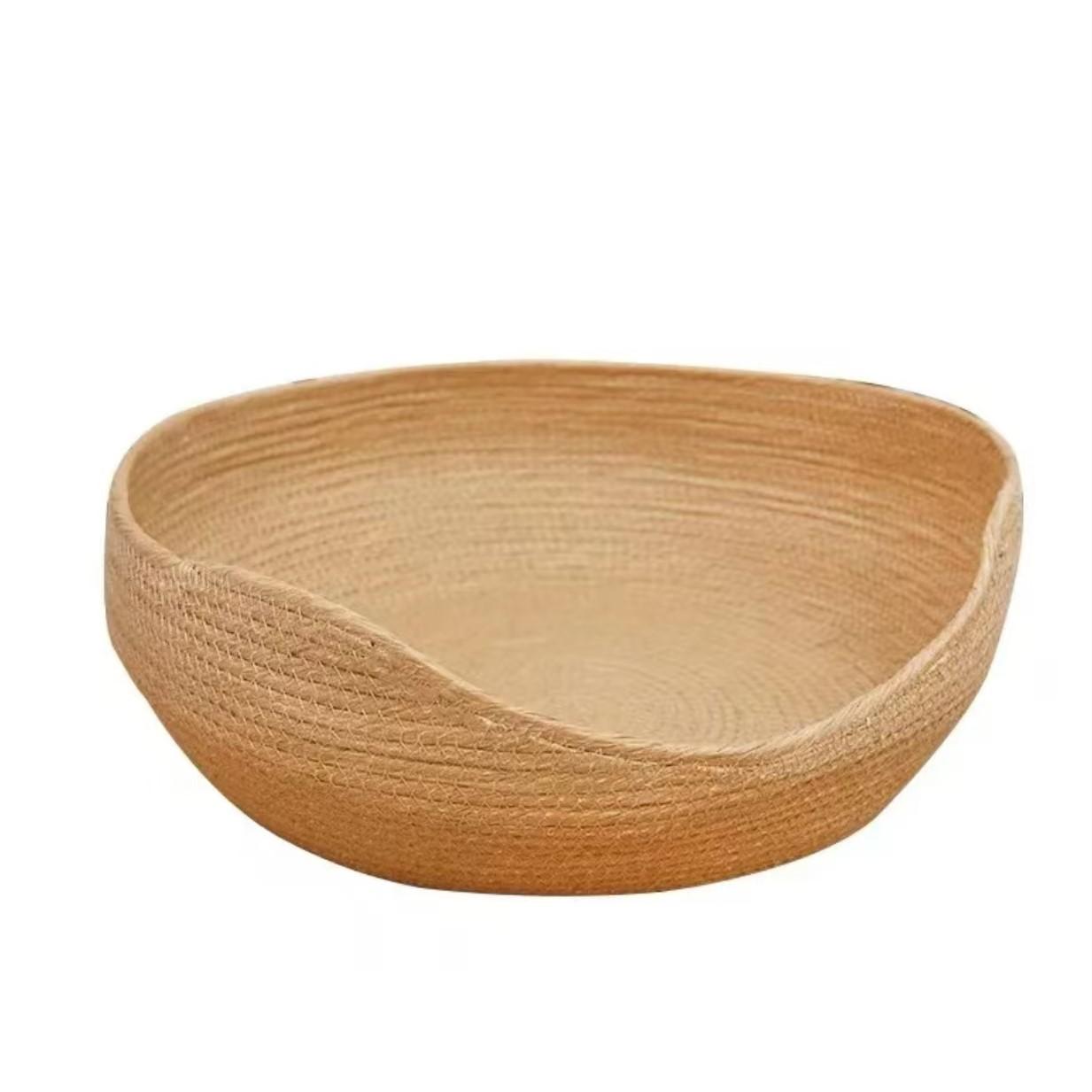 

Pet Bed Kennel for Cat Puppy Dog Beds Sofa Handmade Bamboo Weaving Cat Cozy Nest Pet Accessaries S 32x32cm