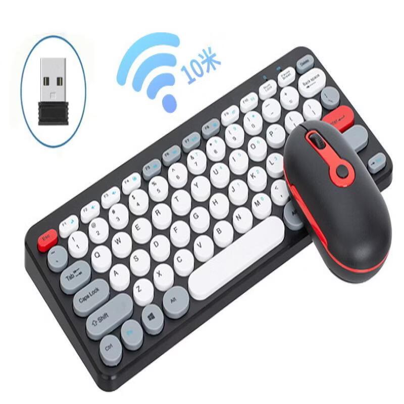 OLOEY Wireless Round Key Keyboard and Mouse Set