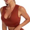 Sport-BH, Sportunterwäsche, Damen, Fitness, Laufen, stoßfest, Yoga-Weste, tiefes U, ohne Stahlring, gerafft, sexy und bequem