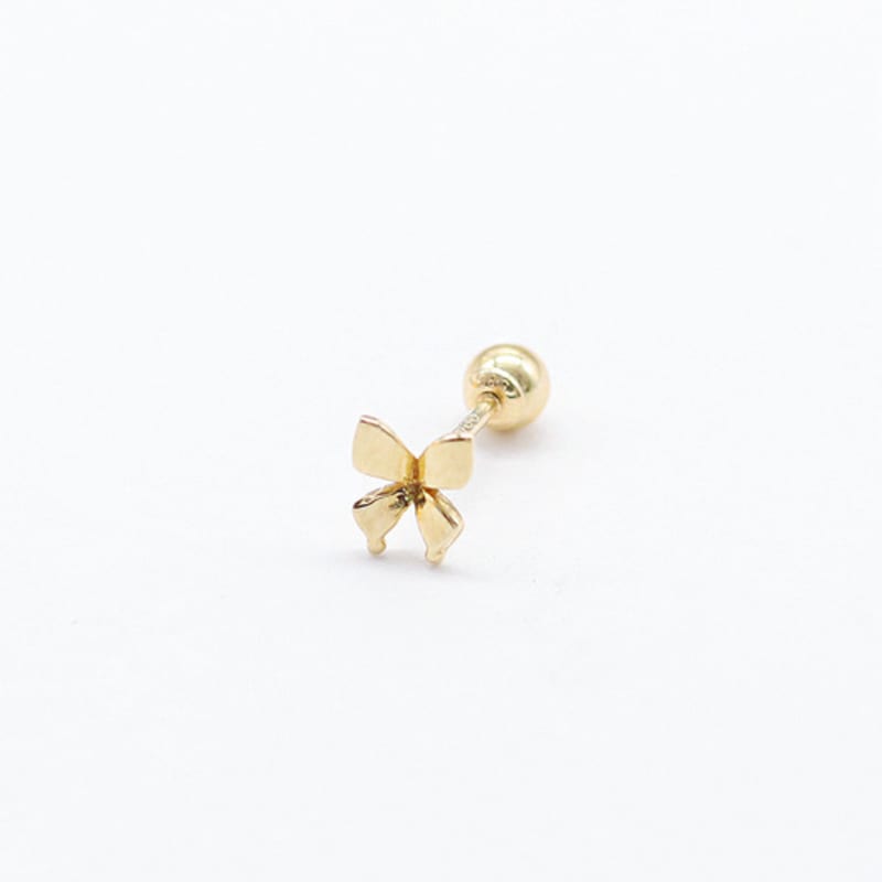 OR D`OR 14K GOLD Mini Butterfly Piercing Earrings