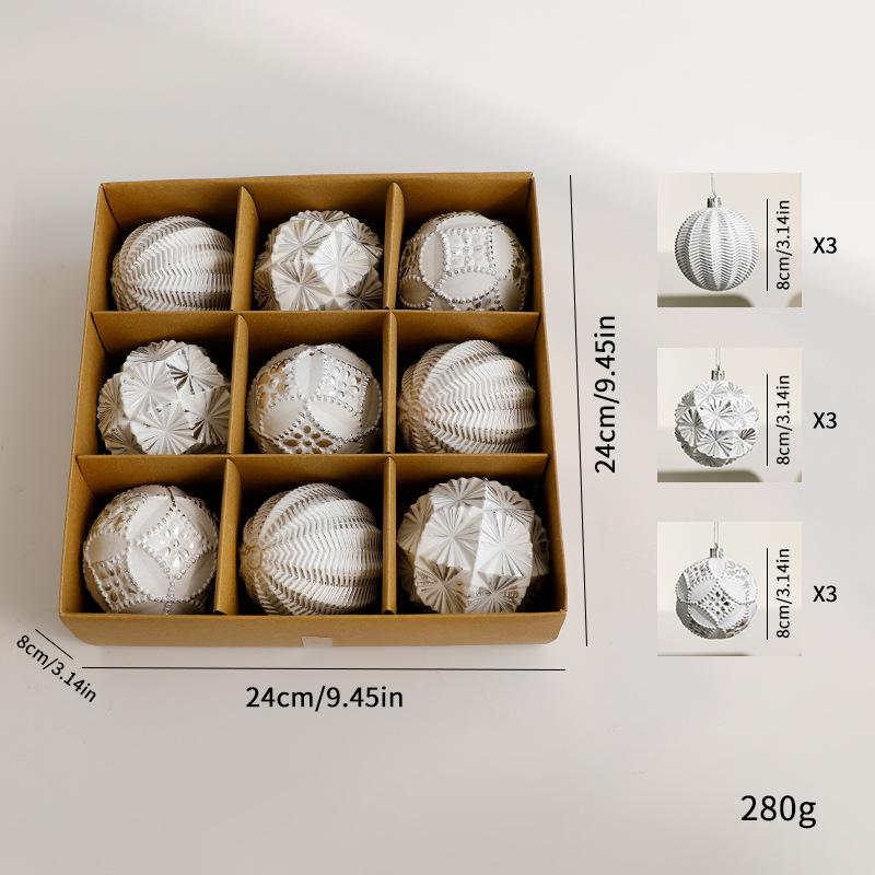 8cm Stoffbezogene Weihnachtskugeln Baumschmuck für Feiertagsdeko Heimparty Geschenk Dekorationen