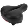Mountain Bike Saddle Comfortable Microfiber Leather HollowCarved Spring Bike Saddle Seat(Black )