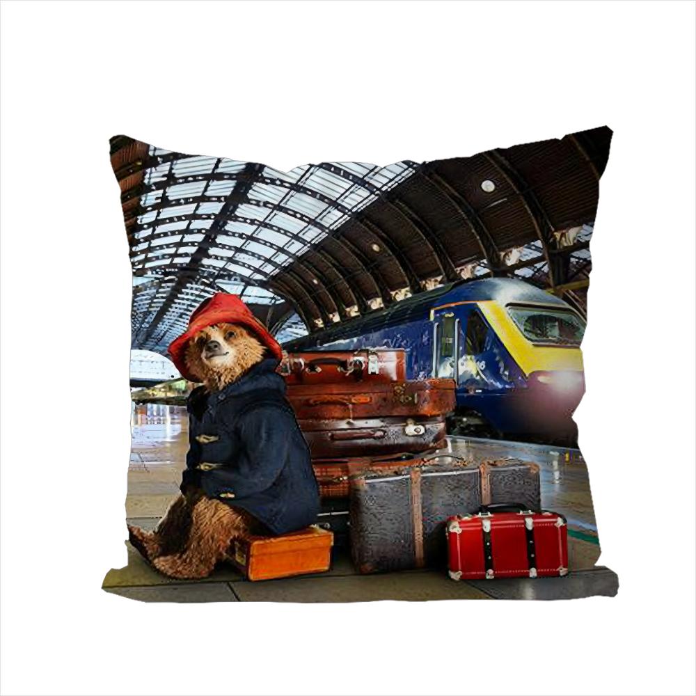 Paddington Brown Pillow Case For Car Sofa Decorative Home Doublesided Print Plush Square Throw Pillow Cushion Cover