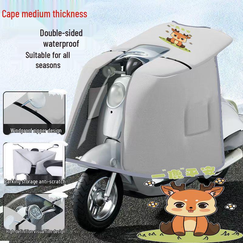 Ganzjahres-Doppelseitige Wasserdichte Windschutzscheibe für Elektrofahrräder