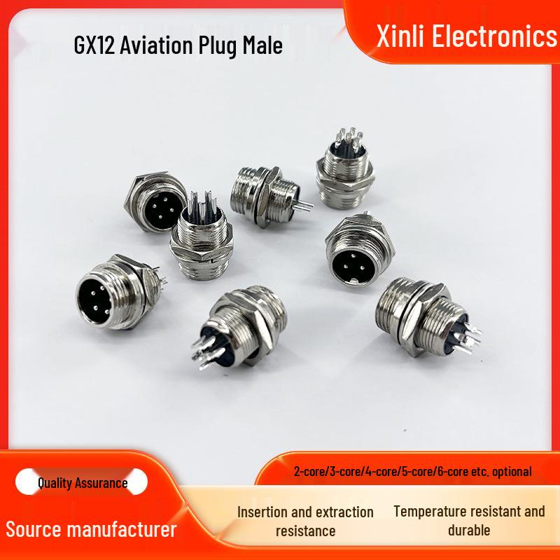 GX12 Aviation Plug 2-10 Pin Male-Female Waterproof Circular Connector