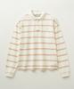 Seteo Striped Pique Polo Long Sleeve Ivory
