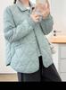 Plus Size Women's Slimming Autumn/Winter Lightweight Cotton Lapel Jacket