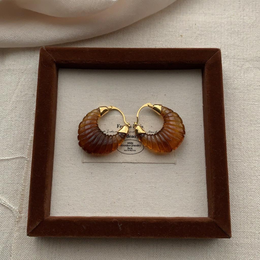 Korean Small Fresh Semi-Round Stud Earrings Temperament Versatile Earrings Candy Color Personality Advanced Sense Daily Commuter Earrings