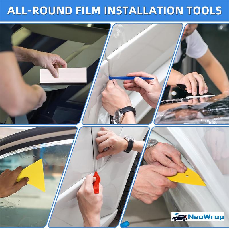 Vinyl Film Tools Kit Mini Heat Gun Vinyl Scraper Squeegee Smooth Tool for Car Wrapping Windows Film Auto Decoration