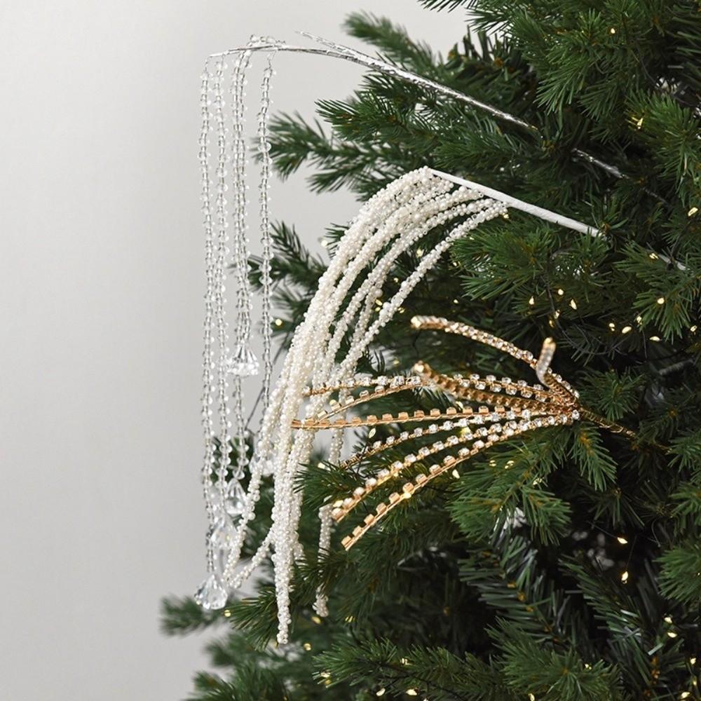 Glitter Finish Christmas Crystal Spray Pick Artificial Christmas Spray Holiday Wedding Decor