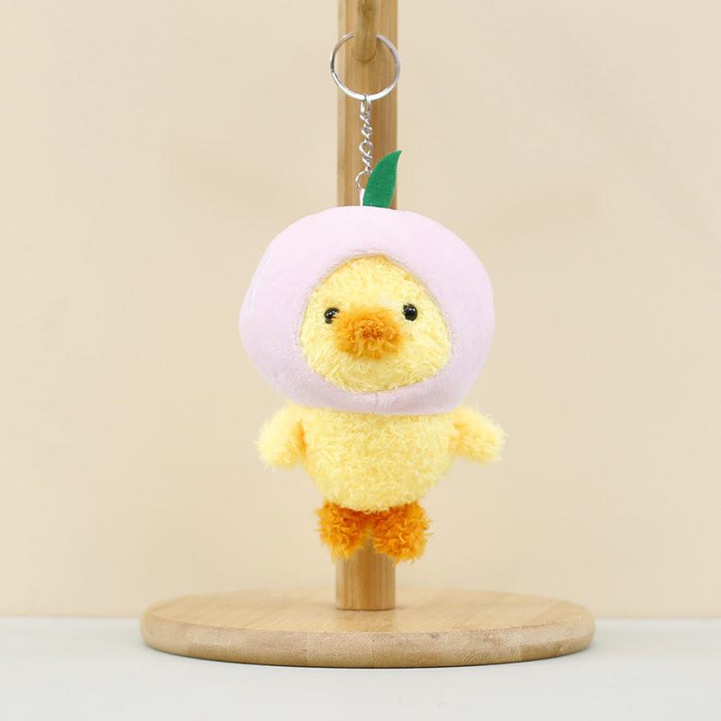 

Cute Plush Dog Keychain Adorable Animal Fruit Shape Short Plush Stuffed Toy розовый