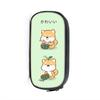 Student Cartoon Shiba Inu Pencil Case With Nylon Material For School Supplies