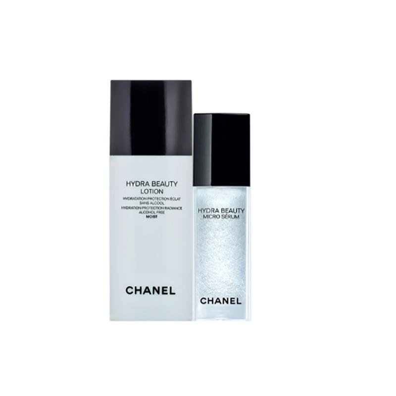 CHANEL Hydra Beauty Duo: Hydra Beauty Lotion Very Moist & Hydra Beauty Micro Sérum Lotion 150ml+Serum 30ml
